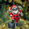 Maxcorners Custom Name Mechanic Santa Ornament, Mechanic Christmas Gift 2D Flat LM2111