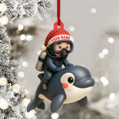 Maxcorners Diver, Home Decor, Christmas Ornament, Personalized Ornament4 2D Flat LM2111