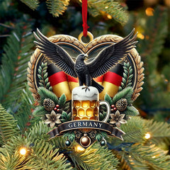 Maxcorners Custom Name Germany Ornament, Christmas Gift for Germany Lover 2D Flat LM2211