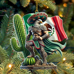 Maxcorners Custom Name Mexico Ornament, Mexico Lover Christmas Gift 2D Flat LM2111