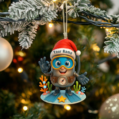 Maxcorners Diver, Home Decor, Christmas Ornament, Personalized Ornament5 2D Flat LM2111