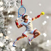Maxcorners Tennis Player Christmas Ornament, Personalized Ornament 2D Flat LM2211
