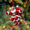 Maxcorners Santa Skiing Christmas Ornament, Personalized Ornaments 2D Flat LM2211
