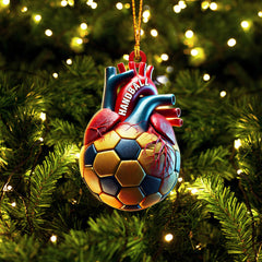 Maxcorners Ball Heart Home Decor Christmas Ornament, Personalized Ornament 2D Flat LM2211