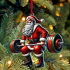 Maxcorners Custom Name Gym Work Out Santa Ornament, Gymnastics Christmas Gift8 2D Flat LM2211