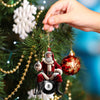 Maxcorners Billiard Santa Christmas Ornament, Personalized Ornament4 2D Flat LM2211