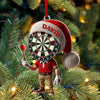 Maxcorners Custom Name Dart Ornament, Christmas Gift Decoration 2D Flat LM2211