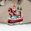 Maxcorners Hockey Christmas Home Decor Christmas Ornament, Personalized Ornament4 2D Flat LM2211