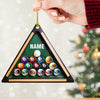 Maxcorners Pool Table Billiard Ball Christmas Ornament, Personalized Ornament 2D Flat LM2211
