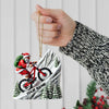 Maxcorners Custom Name Santa Mountain Bike Ornament, Santa Christmas Gift 2D Flat LM2111