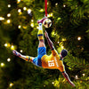 Maxcorners Custom Name and Number Soccer Ornament, Soccer Christmas Gift 2D Flat LM2211