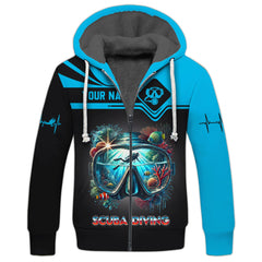 Maxcorners 3D Full Print Ocean In Scuba Mask Personalized Name Gift For Diver Lovers LM2111