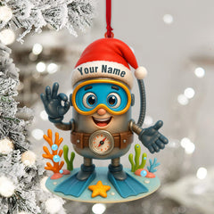 Maxcorners Diver, Home Decor, Christmas Ornament, Personalized Ornament5 2D Flat LM2111