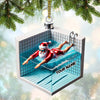 Maxcorners Swimming Santa Christmas Ornament, Personalized Ornament 2D Flat LM2211