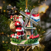 Maxcorners Santa Netherlands Christmas Ornament, Personalized Ornament 2D Flat LM2211