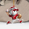 Maxcorners Baseball Player Christmas Ornament, Personalized Ornament 2D Flat LM2211