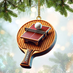 Maxcorners Custom Name Ping Pong Ornament, Christmas Gift for Ping Pong Lover 2D Flat LM2211