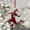 Maxcorners Custom Badminton Santa Ornament, Personalized Ornament 2D Flat LM2211