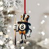 Maxcorners Mr.Billiard Christmas Ornament, Personalized Ornament 2D Flat LM2211