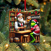 Maxcorners Santa And ELF Bar Christmas Ornament, Personalized Ornament 2D Flat LM2211