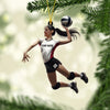 Maxcorners Volleyball Woman Decor Christmas Ornament, Personalized Ornament 2D Flat LM2211