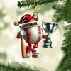 Maxcorners Baseball Champion Christmas Ornament, Personalized Ornament 2D Flat LM2211