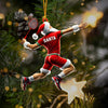 Maxcorners Santa Badminton Christmas Ornament, Personalized Ornament 2D Flat LM2211