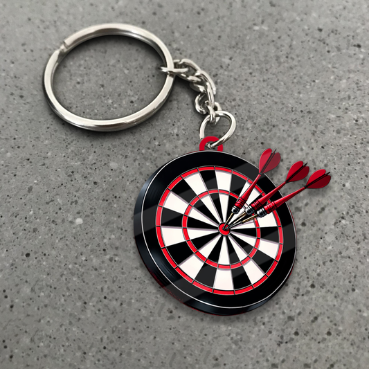 Maxcorners Classic Bullseye Darts 3D Keychain