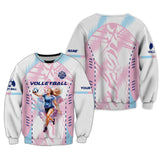 Maxcorners Pink Volleyball Signature Personalized Name Shirt