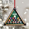 Maxcorners Pool Table Billiard Ball Christmas Ornament, Personalized Ornament 2D Flat LM2211