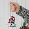 Maxcorners Custom Name Hockey Santa Ornament, Hockey Lover Christmas Gift 2D Flat LM2211