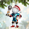 Maxcorners Custom Name, Number and Year Handball Champion Ornament, Christmas Gift for Handball Lover 2D Flat LM2111