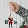 Maxcorners Custom Name Gym Work Out Santa Ornament, Gymnastics Christmas Gift9 2D Flat LM2111
