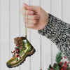 Maxcorners Custom Name Santa Hiking Ornament, Hiking Lover Christmas Gift 2D Flat LM2111