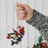 Maxcorners Custom Name Fishing Santa Ornament, Christmas Gift 2D Flat LM2211