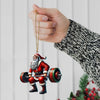 Maxcorners Custom Name Gym Work Out Santa Ornament, Gymnastics Christmas Gift8 2D Flat LM2211