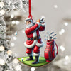 Maxcorners Santa Golf Christmas Ornament, Personalized Ornament 2D Flat LM2211