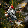Maxcorners Ball And Santa Home Decor Christmas Ornament, Personalized Ornament 2D Flat LM2211