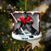 Maxcorners Hockey Goal Keeper Christmas Ornament, Personalized Ornament 2D Flat LM2211