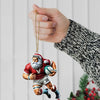 Maxcorners Custom Name Rugby Football Santa Ornament, Rugby Football Lover Christmas Gift 2D Flat LM2211