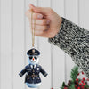 Maxcorners Custom Name Police Snowman Ornament, Christmas Gift for Police 2D Flat LM2111
