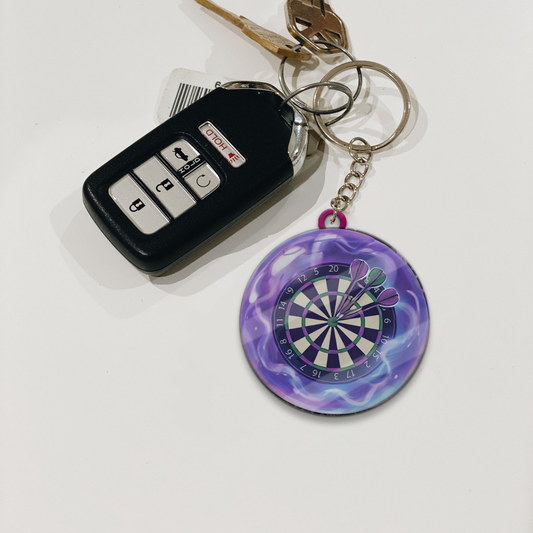 Maxcorners Mystic Purple Dartboard 3D Keychain