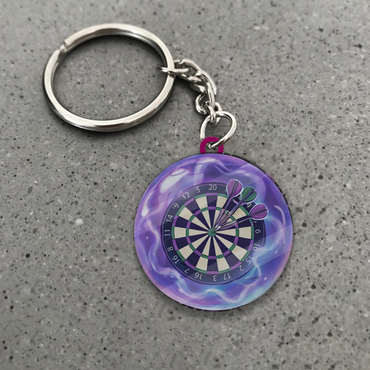 Maxcorners Mystic Purple Dartboard 3D Keychain