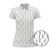 Maxcorners Golf Swing Motion Shirt, Pattern Golf Polos, Golf Gift For Men's, Funny Golf Shirts