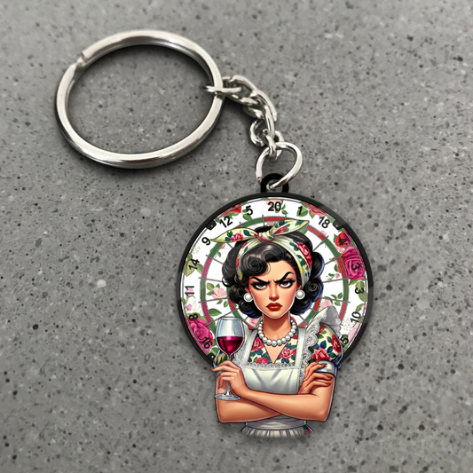 Maxcorners Vintage Pin-Up Dart Queen 3D Keychain
