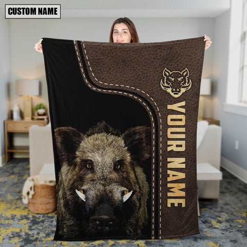 Maxcorners Personalized Boar Hunting Blanket