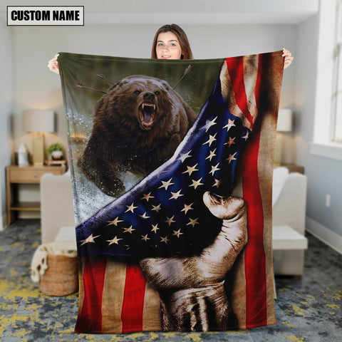Maxcorners Personalized Bear Hunting Blanket