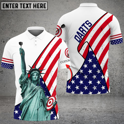 Maxcorners Statue Of Liberty Darts Personalized Name 3D Shirt