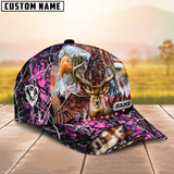 Maxcorners Premium Hunting Deer US Flag Eagle Personalized Hats 3D Multicolored