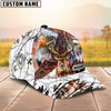 Maxcorners Premium Hunting Deer US Flag Eagle Personalized Hats 3D Multicolored